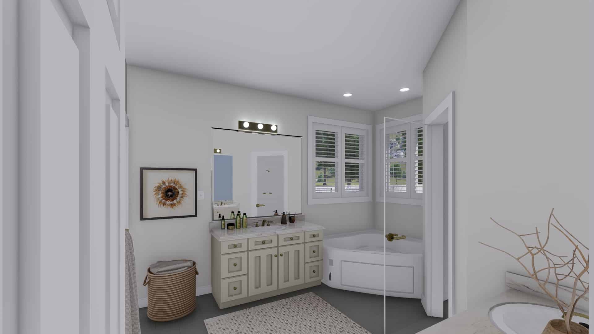 Master Bathroom of this 5-Bedroom, 2282 Sq Ft Plan - 187-1113