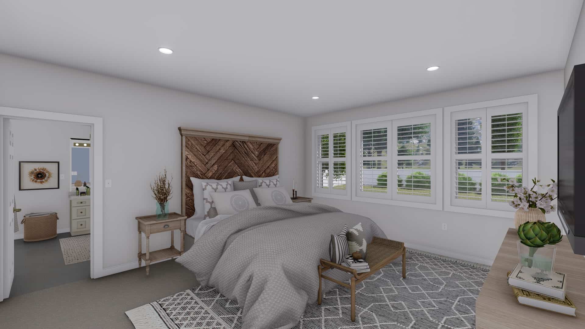Master Bedroom of this 5-Bedroom, 2282 Sq Ft Plan - 187-1113