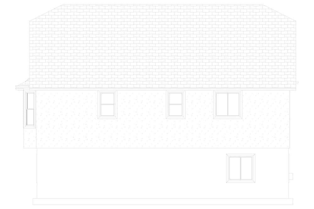 Home Plan Rear Elevation of this 5-Bedroom,1833 Sq Ft Plan -187-1120