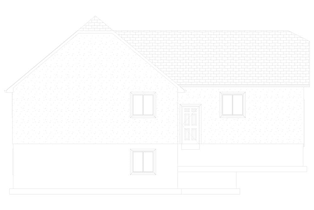 Home Plan Left Elevation of this 5-Bedroom,1833 Sq Ft Plan -187-1120