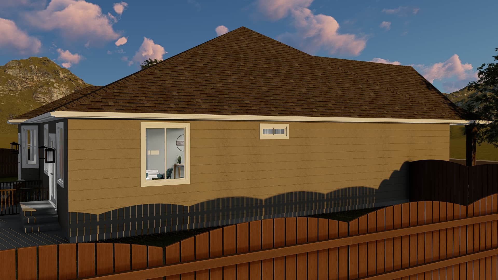 Right Side View of this 5-Bedroom, 1898 Sq Ft Plan - 187-1135