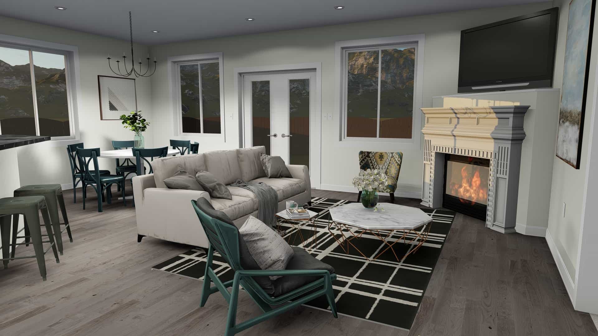 Family Room of this 5-Bedroom, 1898 Sq Ft Plan - 187-1135