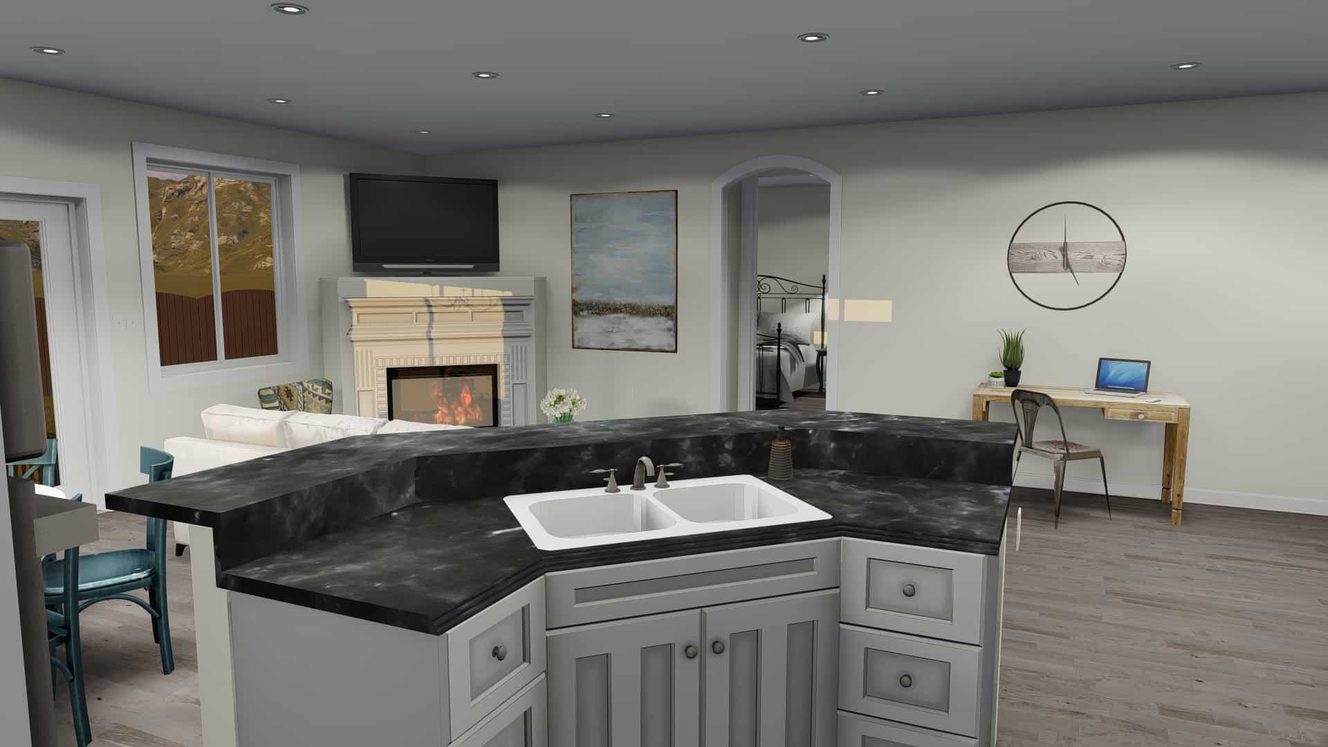 Kitchen of this 5-Bedroom, 1898 Sq Ft Plan - 187-1135