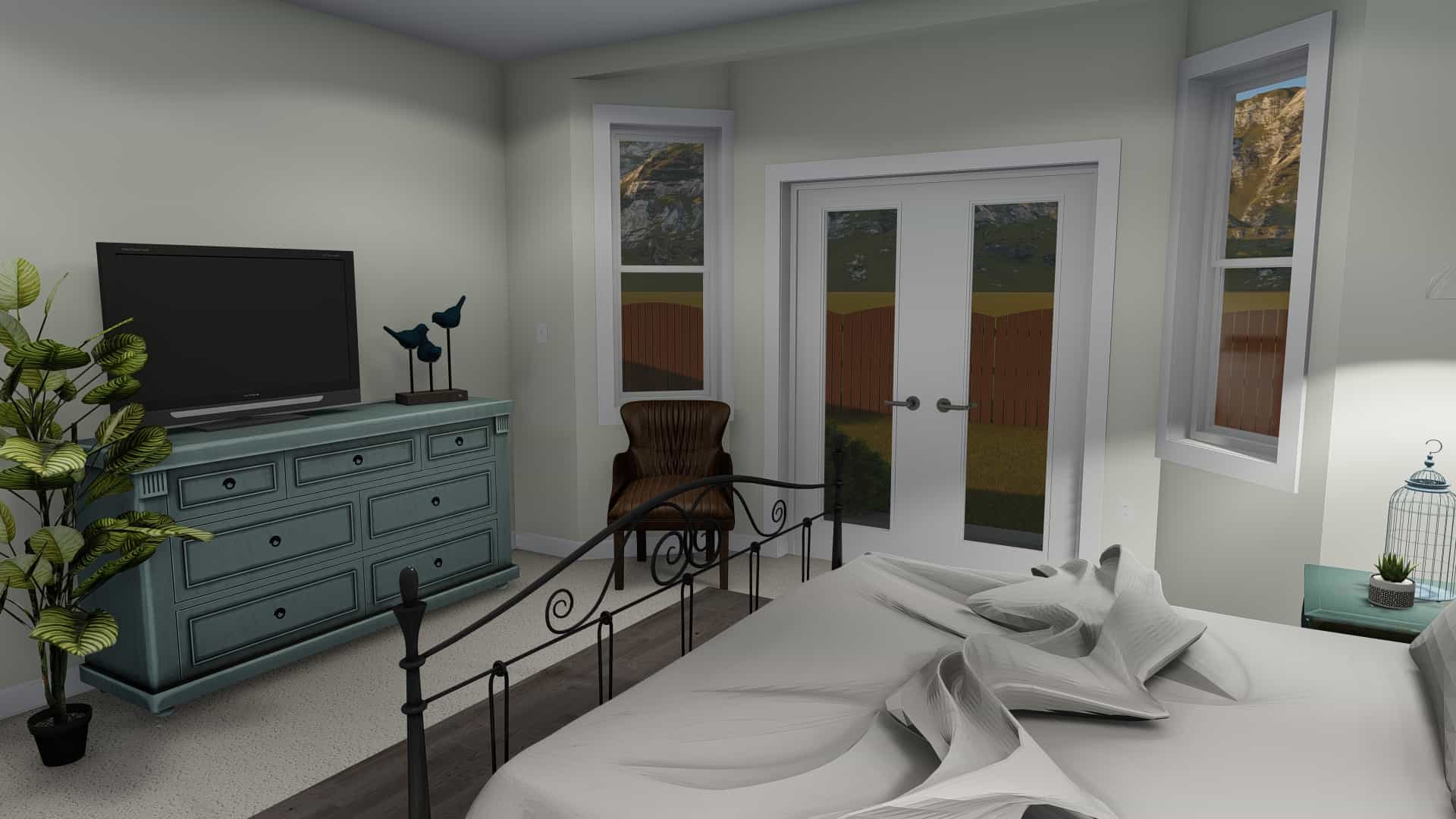 Bedroom of this 5-Bedroom, 1898 Sq Ft Plan - 187-1135