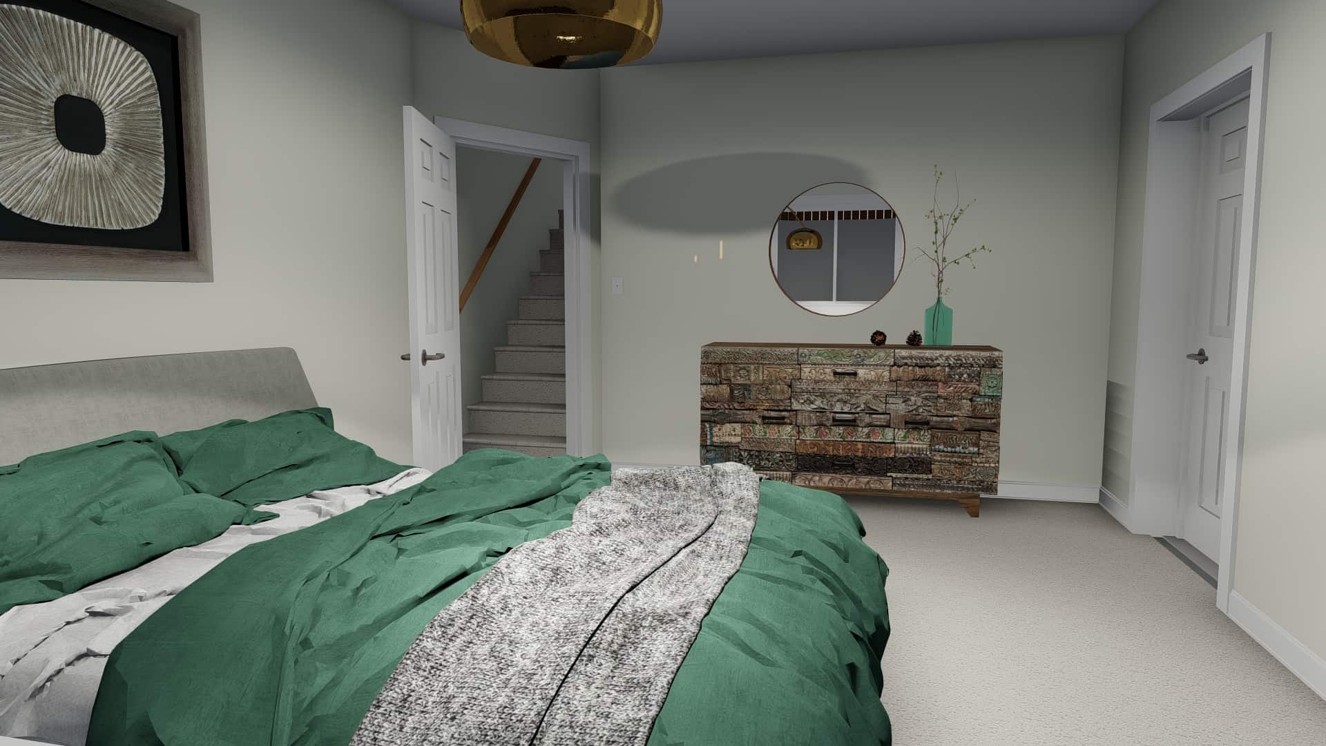 Bedroom of this 5-Bedroom, 1898 Sq Ft Plan - 187-1135