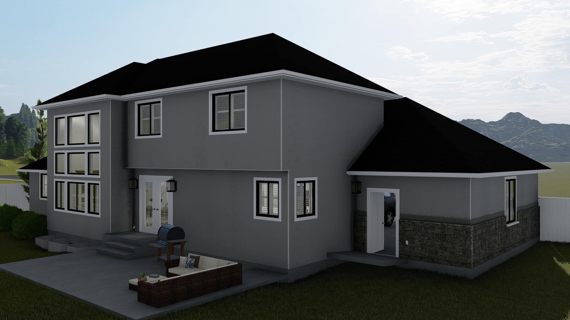 Rear View of this 6-Bedroom, 2591 Sq Ft Plan - 187-1139