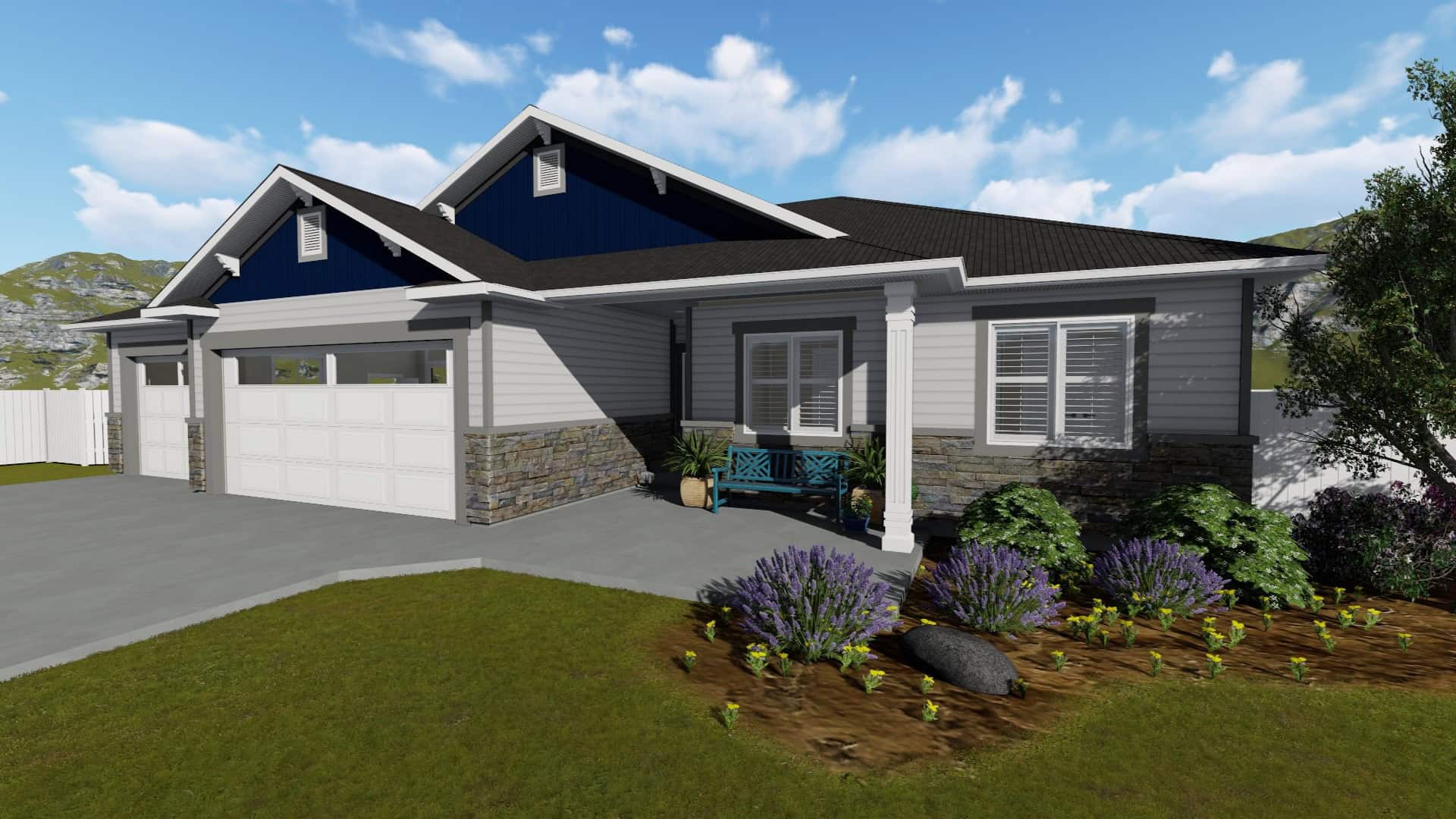 Front View of this 5-Bedroom, 1493 Sq Ft Plan - 187-1145
