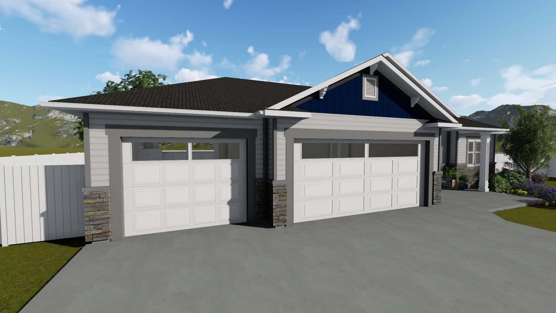 Right Side View of this 5-Bedroom, 1493 Sq Ft Plan - 187-1145