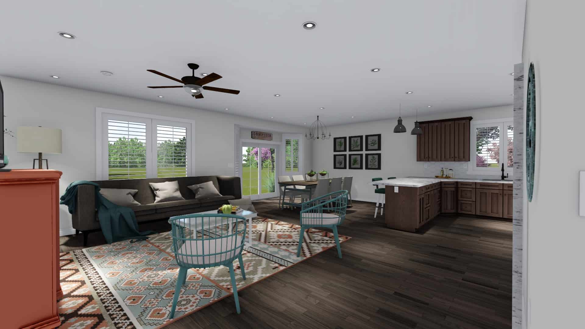 Family Room of this 7-Bedroom, 1709 Sq Ft Plan - 187-1148