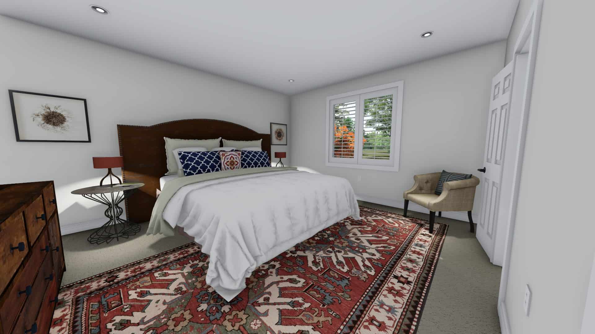 Master Bedroom of this 7-Bedroom, 1709 Sq Ft Plan - 187-1148