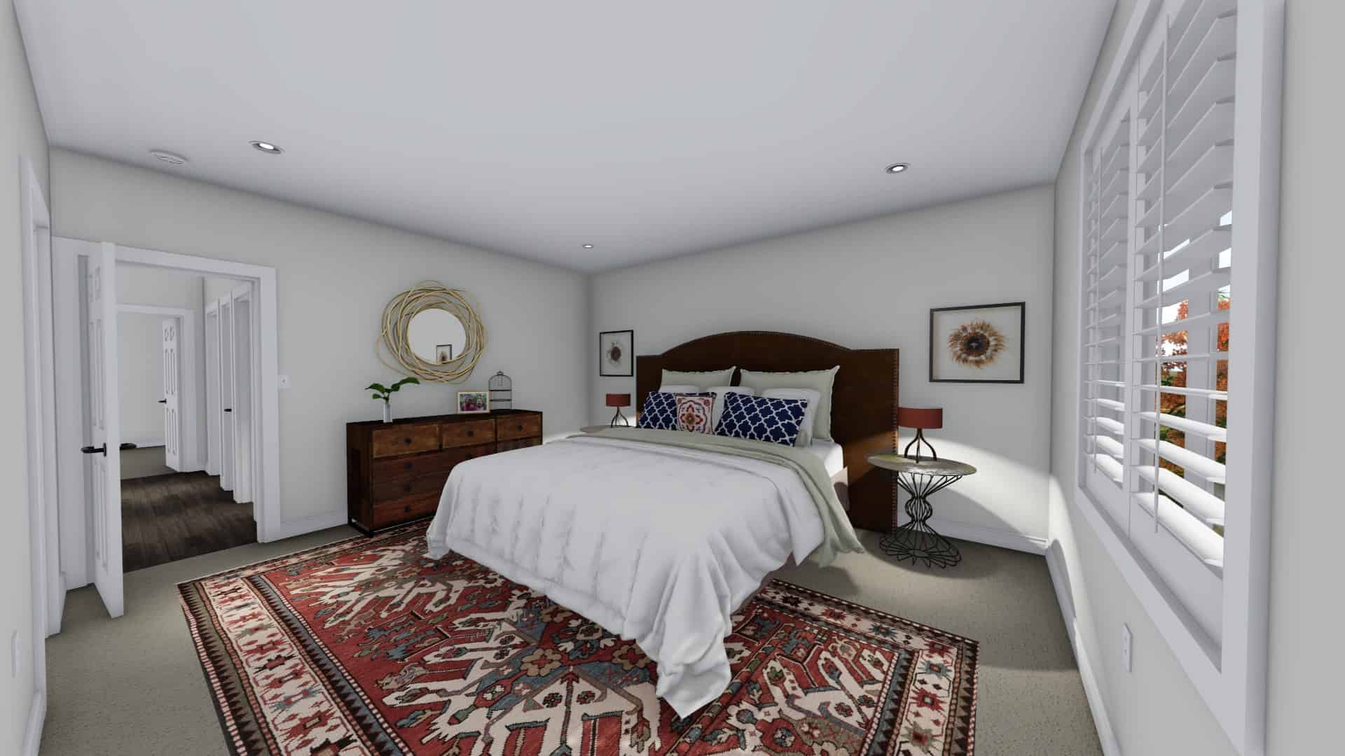 Master Bedroom of this 7-Bedroom, 1709 Sq Ft Plan - 187-1148