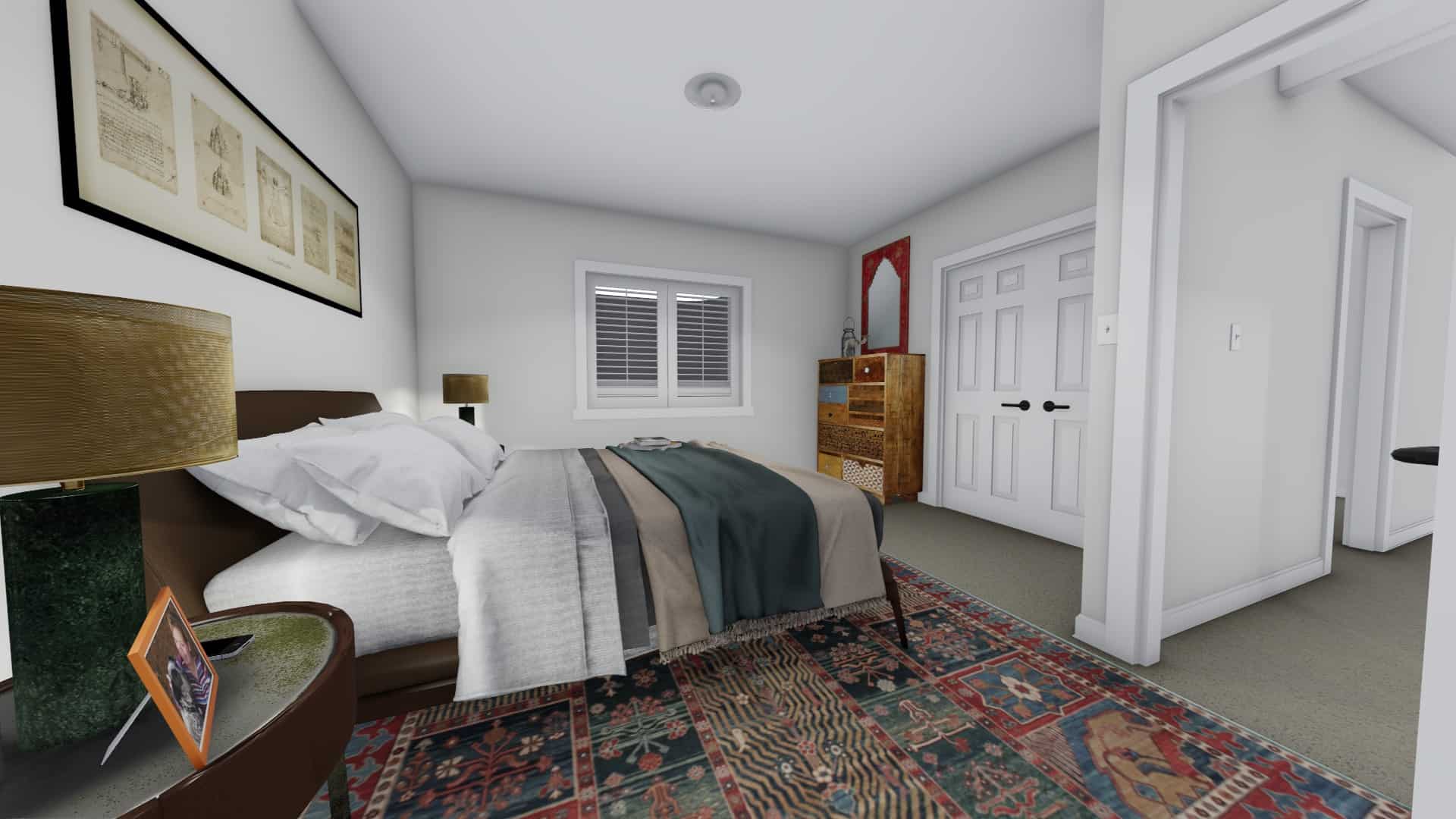 Bedroom of this 7-Bedroom, 1709 Sq Ft Plan - 187-1148