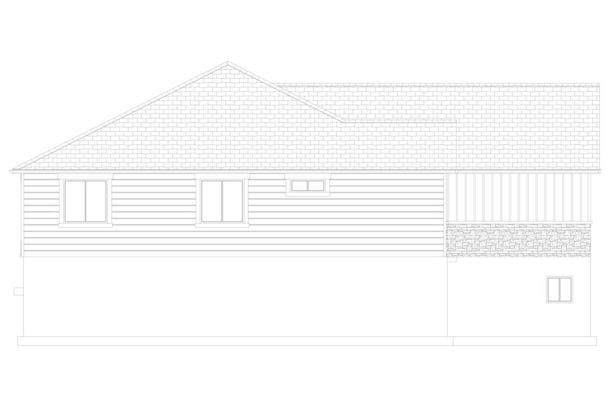 Home Plan Left Elevation of this 7-Bedroom,1635 Sq Ft Plan -187-1149