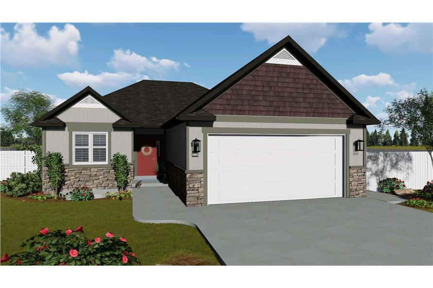 3 7 Bedroom Ranch House Plan 2 4 Baths With Finished Basement Option 187 1149