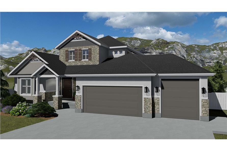Front View of this 3-Bedroom,2920 Sq Ft Plan -2920