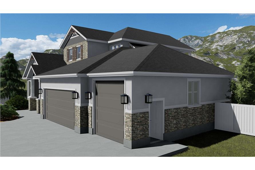 Side View of this 3-Bedroom,2920 Sq Ft Plan -2920