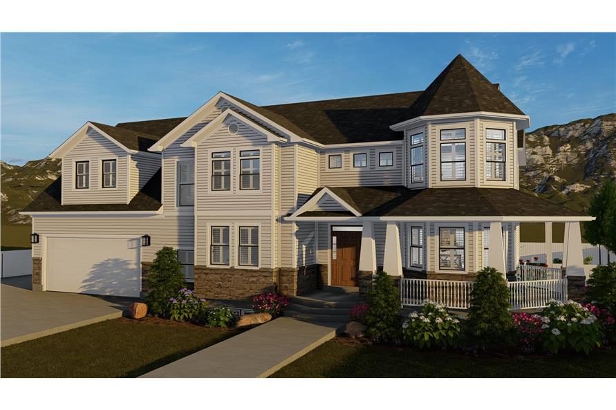 Front View of this 4-Bedroom,2898 Sq Ft Plan -2898