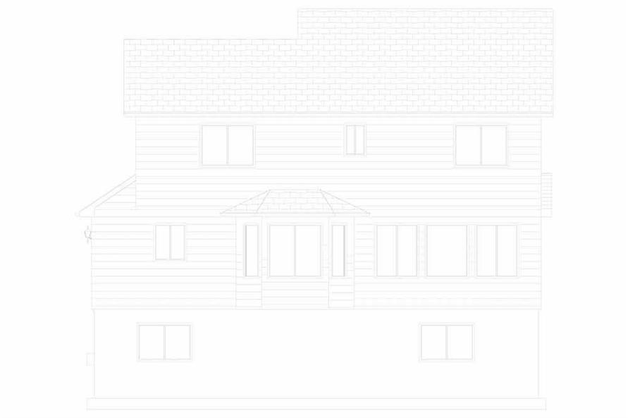 Home Plan Rear Elevation of this 3-Bedroom,1621 Sq Ft Plan -187-1158