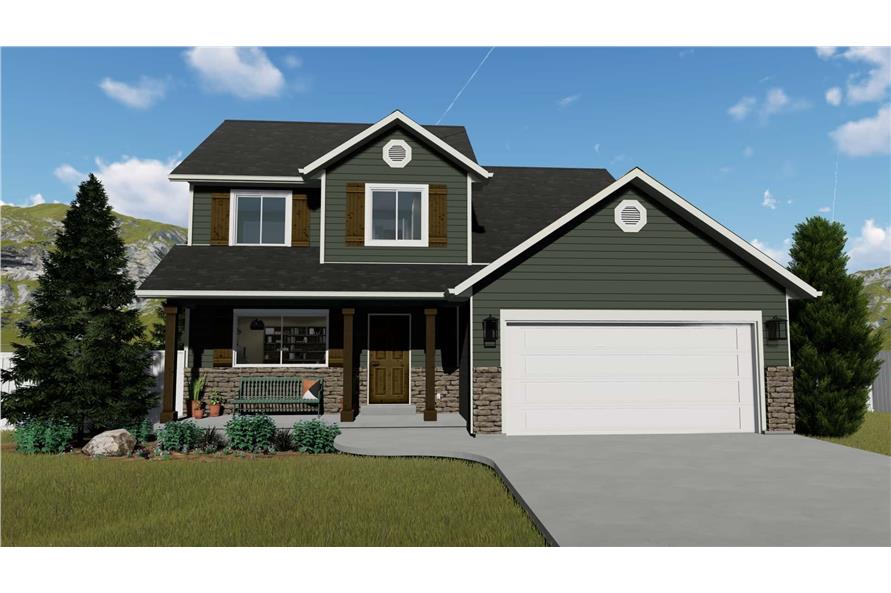 3-5 Bedroom, 1621 Sq Ft Traditional Home - Plan #187-1158 - Main Exterior