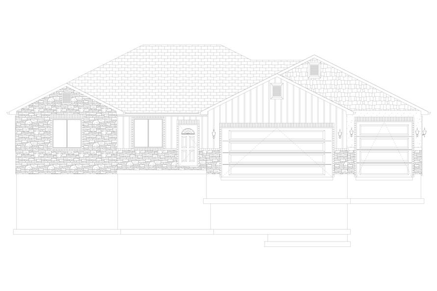 187-1160: Home Plan Front Elevation