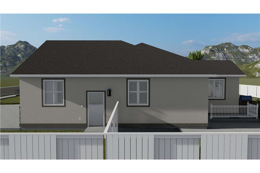 Side View of this 3-Bedroom, 1972 Sq Ft Plan - 187-1160