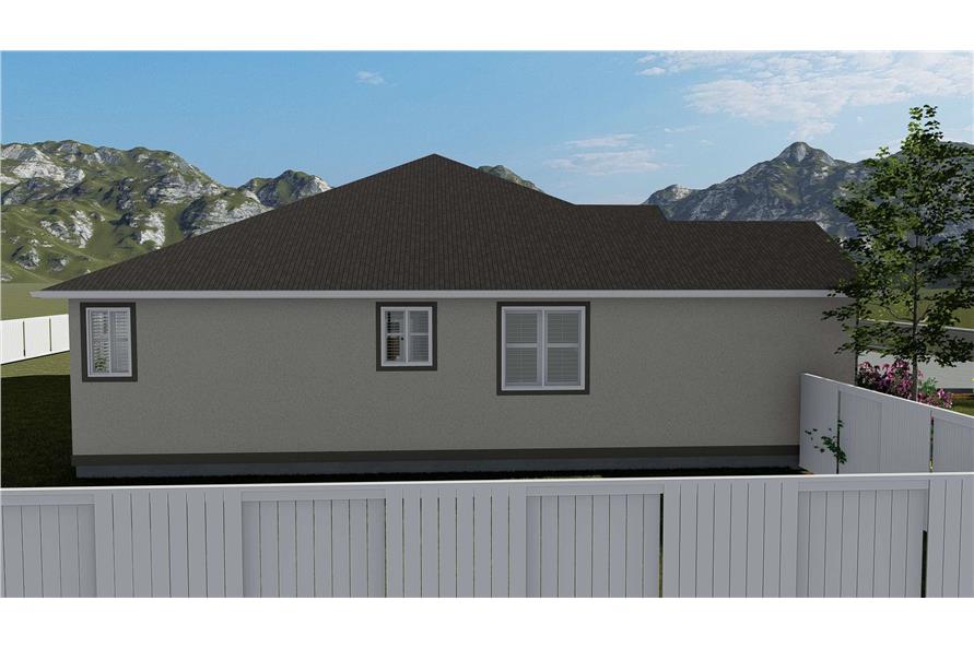 Side View of this 3-Bedroom, 1972 Sq Ft Plan - 187-1160