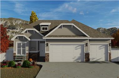 4-Bedroom, 2710 Sq Ft Bungalow House - Plan #187-1162 - Front Exterior
