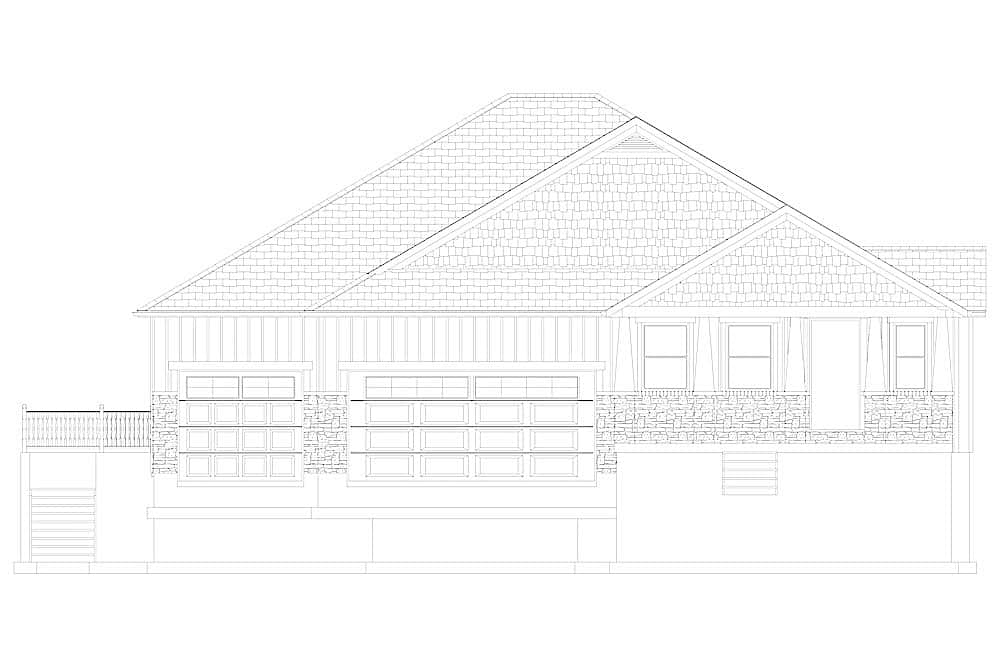 Home Plan Front Elevation of this 3-Bedroom,2244 Sq Ft Plan -187-1163