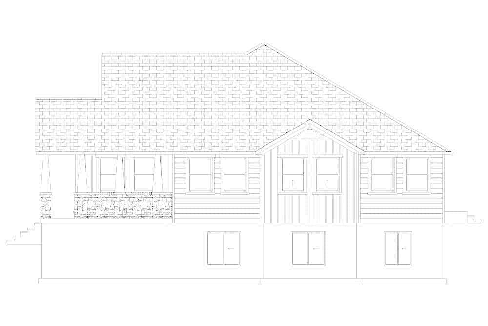 Home Plan Right Elevation of this 3-Bedroom,2244 Sq Ft Plan -187-1163
