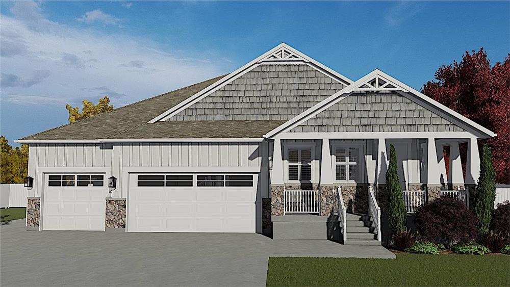 Front View of this 3-Bedroom, 2244 Sq Ft Plan - 187-1163