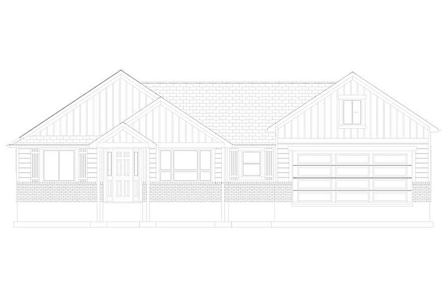 Home Plan Front Elevation of this 3-Bedroom,1990 Sq Ft Plan -187-1166