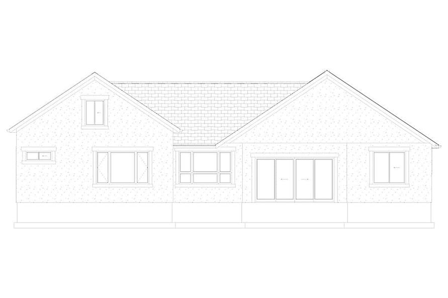 Home Plan Rear Elevation of this 3-Bedroom,1990 Sq Ft Plan -187-1166