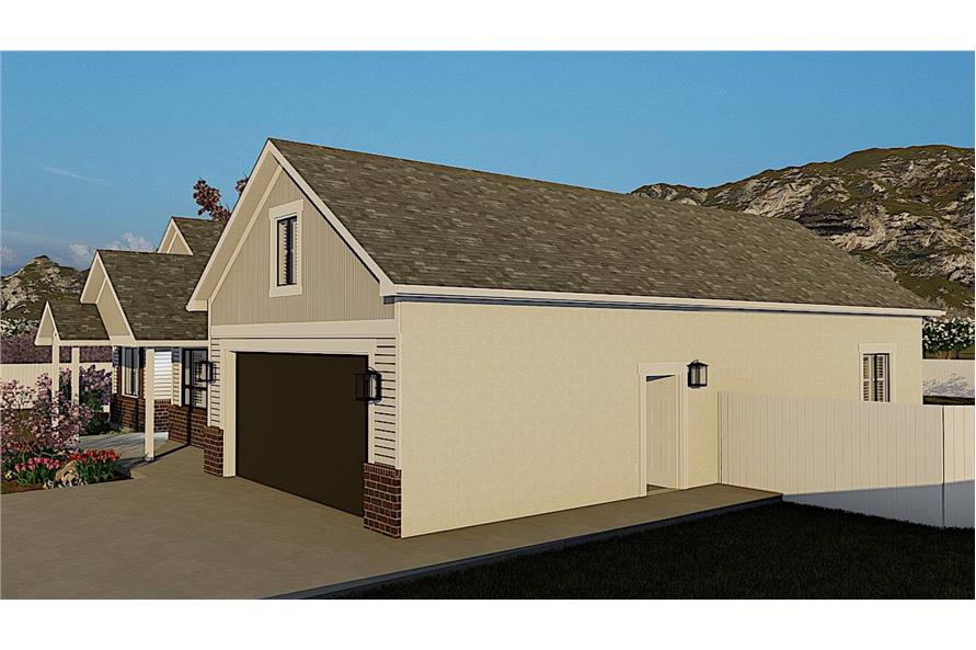 187-1166: Home Plan Rendering-Right View