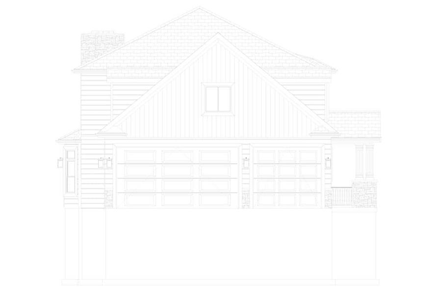Home Plan Left Elevation of this 1-Bedroom,3341 Sq Ft Plan -187-1170
