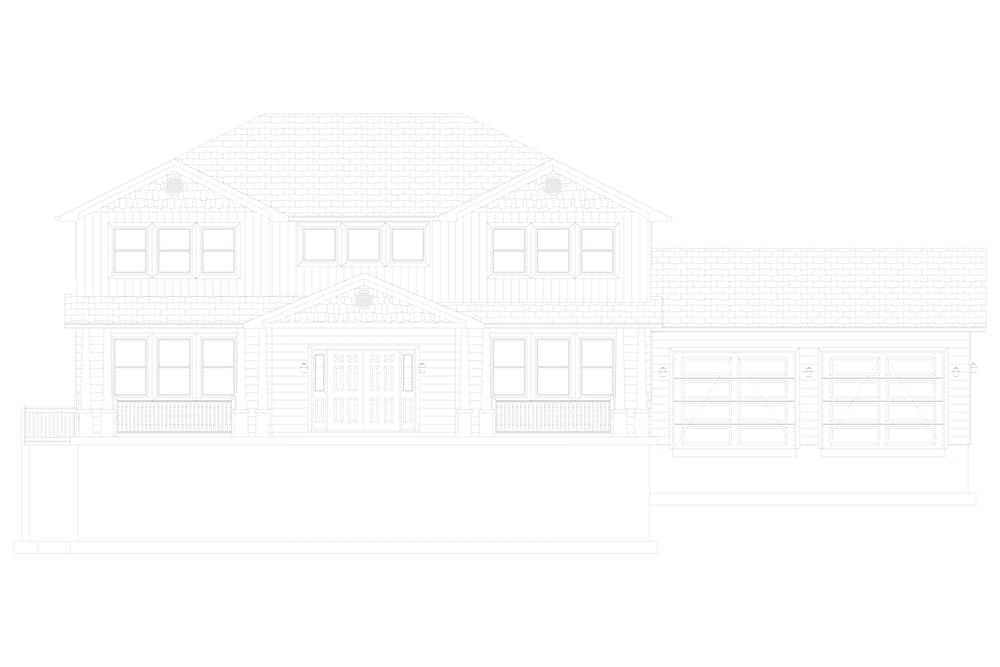 Home Plan Front Elevation of this 4-Bedroom,3223 Sq Ft Plan -187-1171