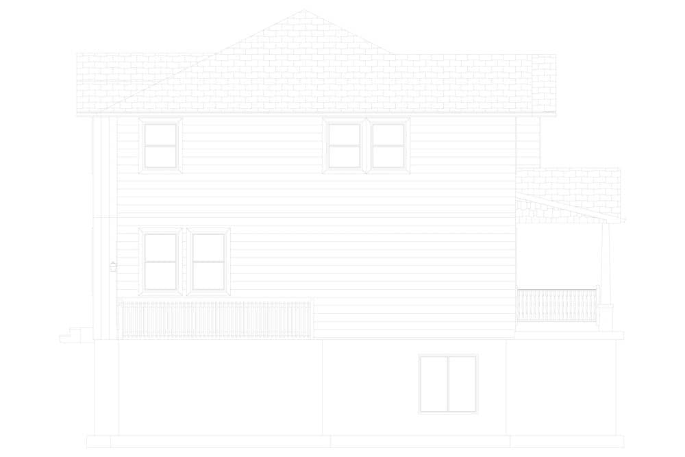 Home Plan Left Elevation of this 4-Bedroom,3223 Sq Ft Plan -187-1171