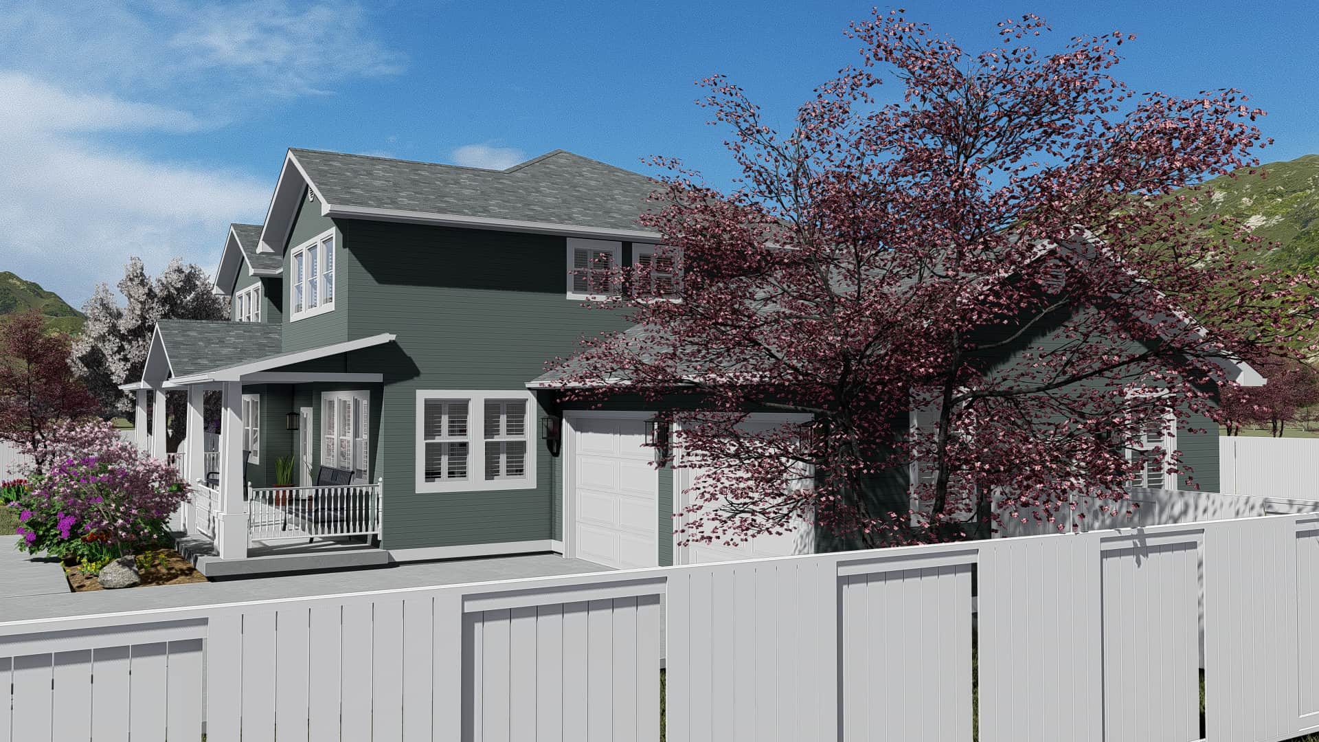 Side View of this 4-Bedroom, 3223 Sq Ft Plan - 187-1171