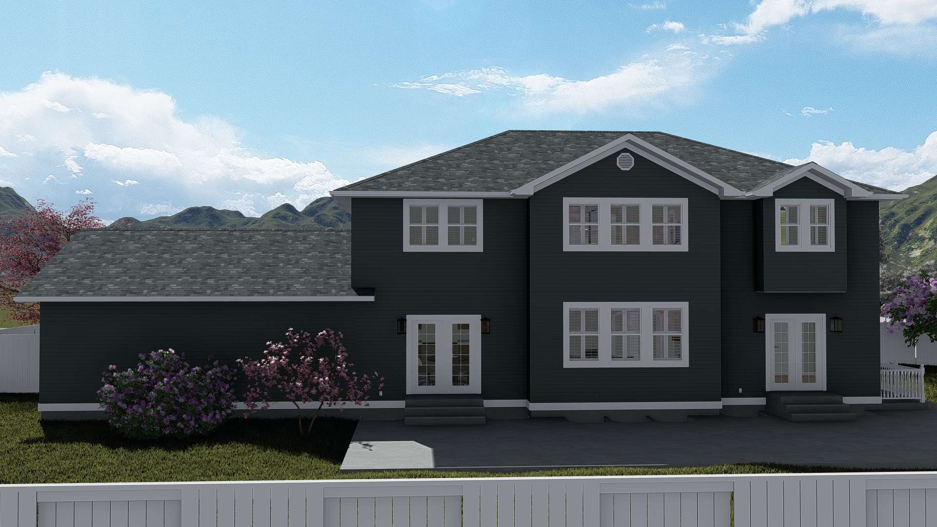 Rear View of this 4-Bedroom, 3223 Sq Ft Plan - 187-1171