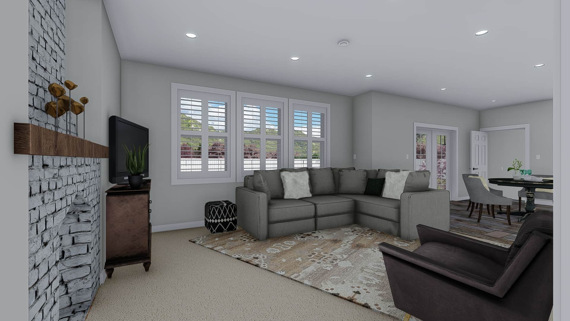 Family Room of this 4-Bedroom, 3223 Sq Ft Plan - 187-1171