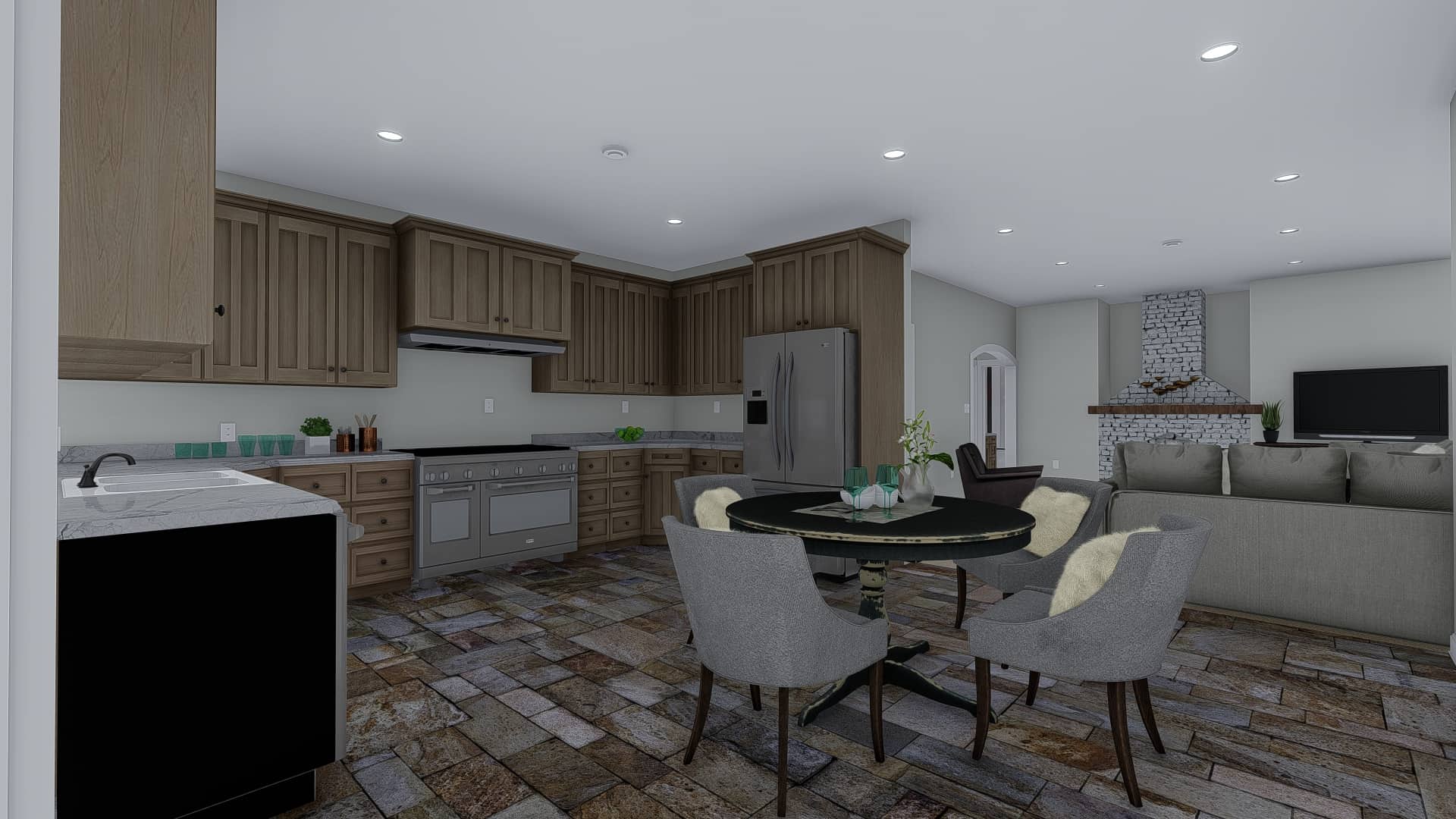 Kitchen: Breakfast Nook of this 4-Bedroom, 3223 Sq Ft Plan - 187-1171