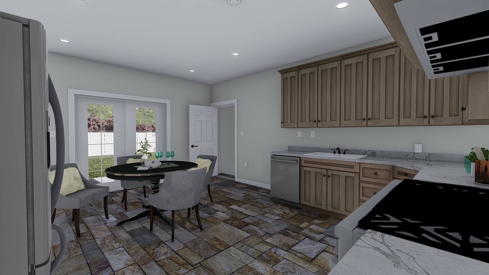 Kitchen: Breakfast Nook of this 4-Bedroom, 3223 Sq Ft Plan - 187-1171