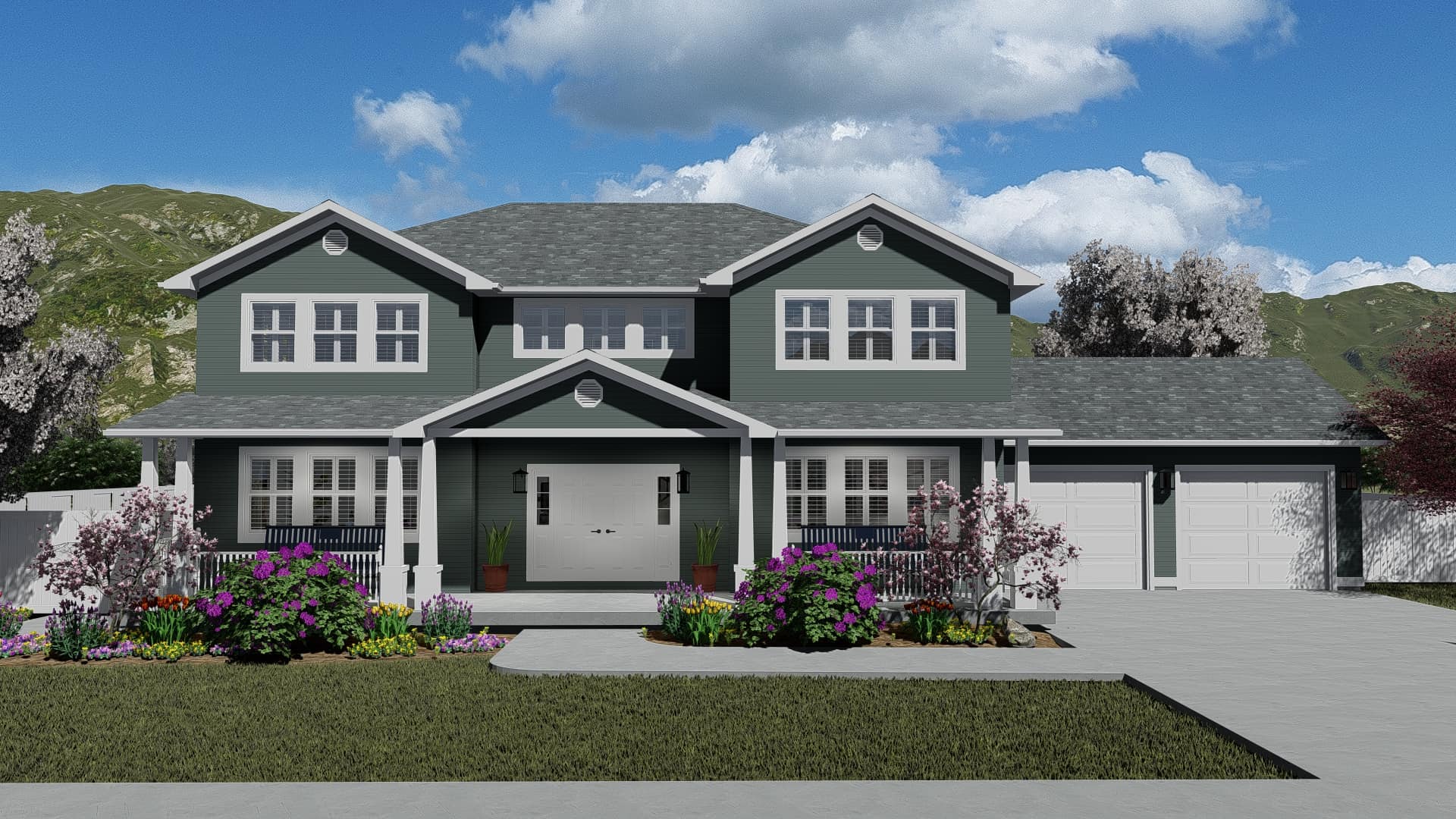 Traditional style house (ThePlanCollection: Plan #187-1171)