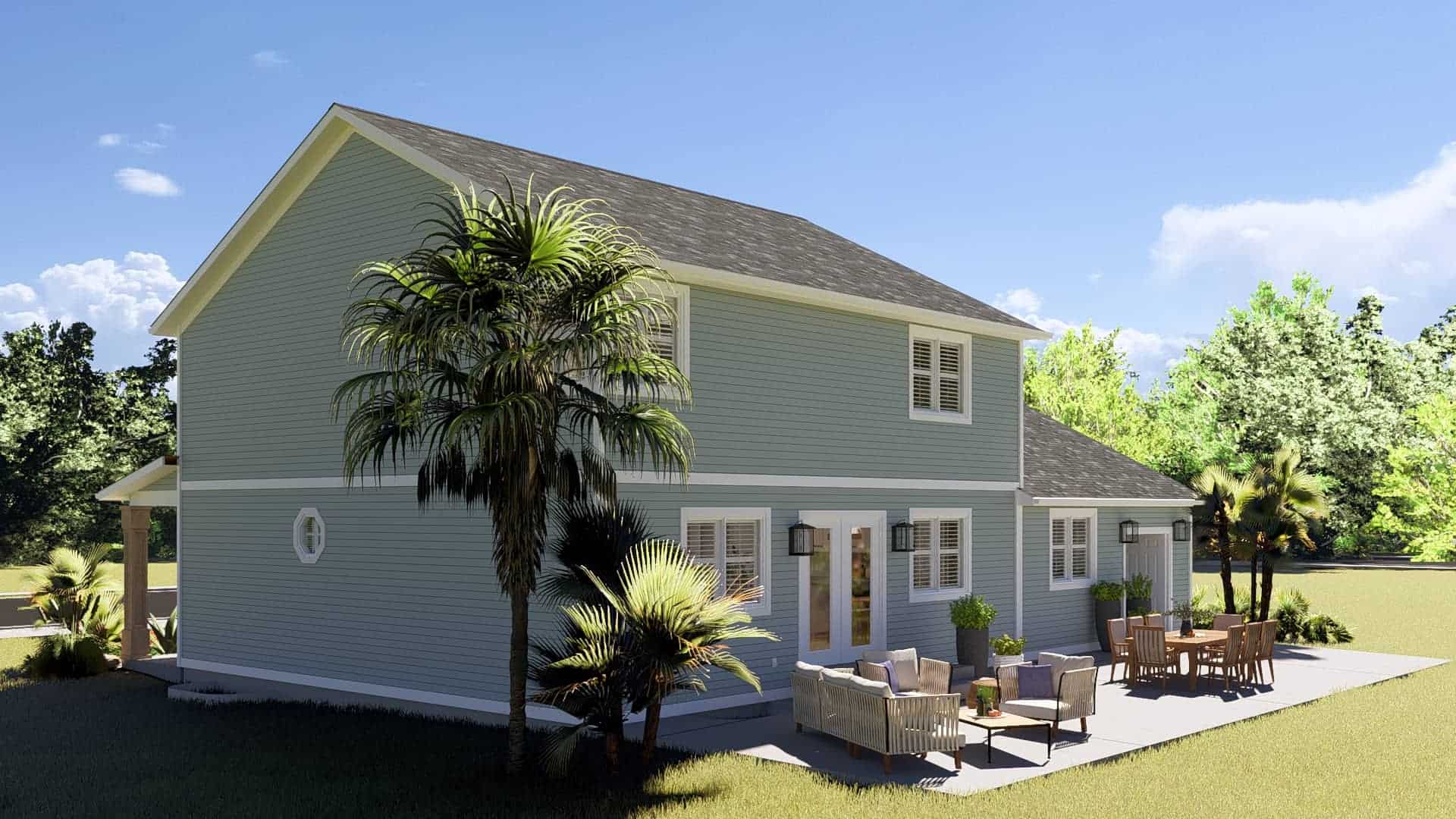 Patio of this 5-Bedroom,2025 Sq Ft Plan -187-1181