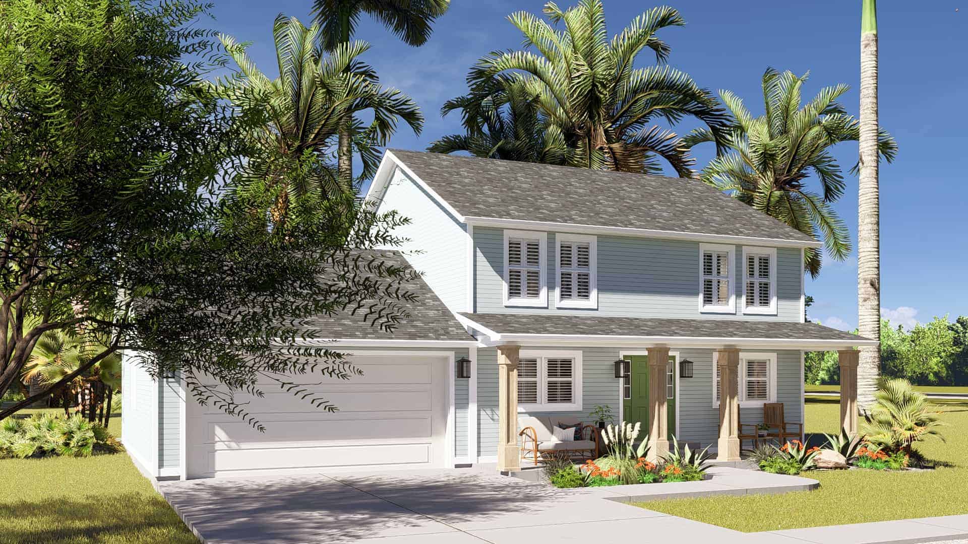 Front View of this 5-Bedroom,2025 Sq Ft Plan -187-1181