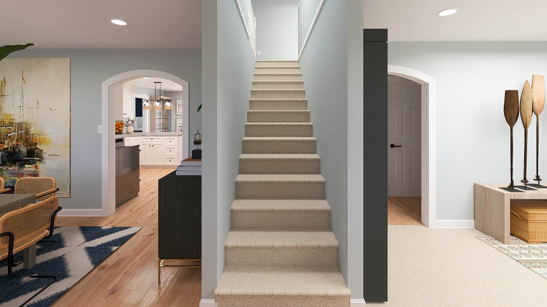 Entry Hall: Staircase of this 5-Bedroom,2025 Sq Ft Plan -187-1181