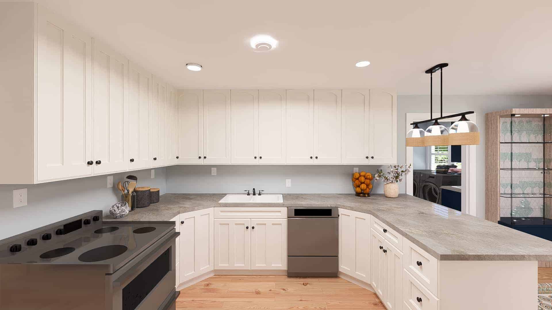 Kitchen: Breakfast Bar of this 5-Bedroom,2025 Sq Ft Plan -187-1181