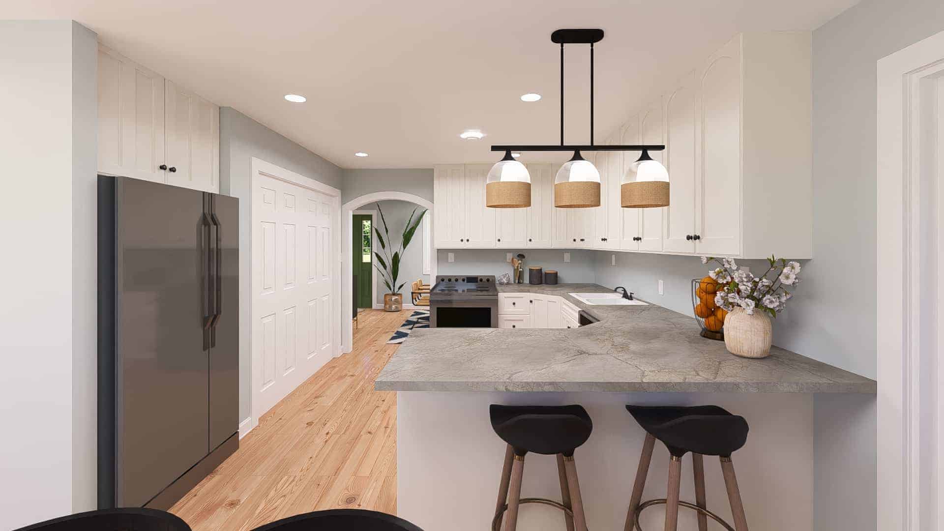 Kitchen: Breakfast Bar of this 5-Bedroom,2025 Sq Ft Plan -187-1181