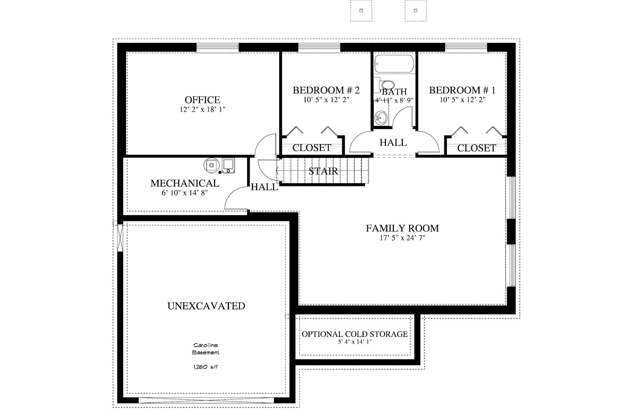 Contemporary Ranch Floor Plan - 3-5 Bedrms, 3-4 Baths, 1280-2560 Sq Ft