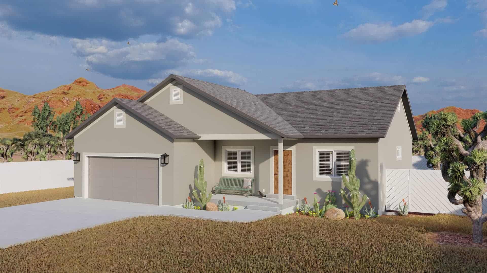 Front View of this 5-Bedroom,1280 Sq Ft Plan -187-1182