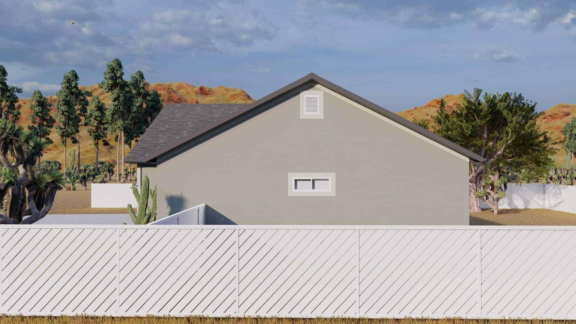 Rear View of this 5-Bedroom,1280 Sq Ft Plan -187-1182